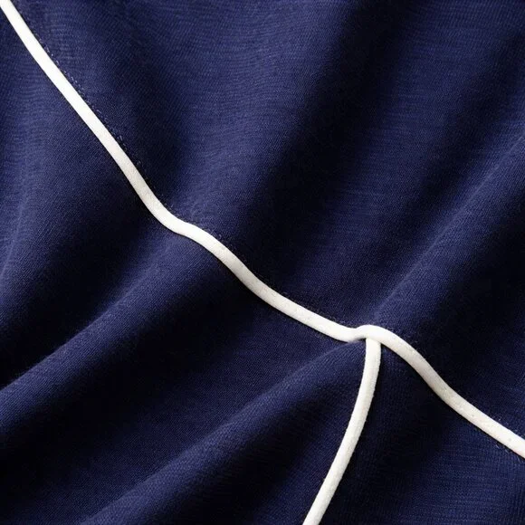 KAREN KANE Navy Midi Dress L | Sleeveless A-Line Stretch Knit - NWT - Picture 6 of 10